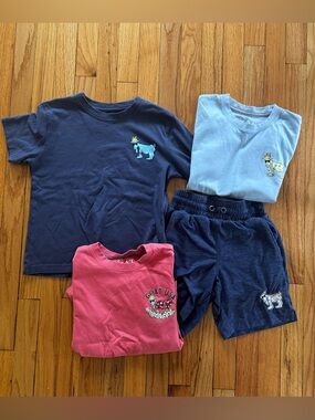 Kids GOAT USA Lot 3 Shirts 1 Pair Shorts Size Small or 8